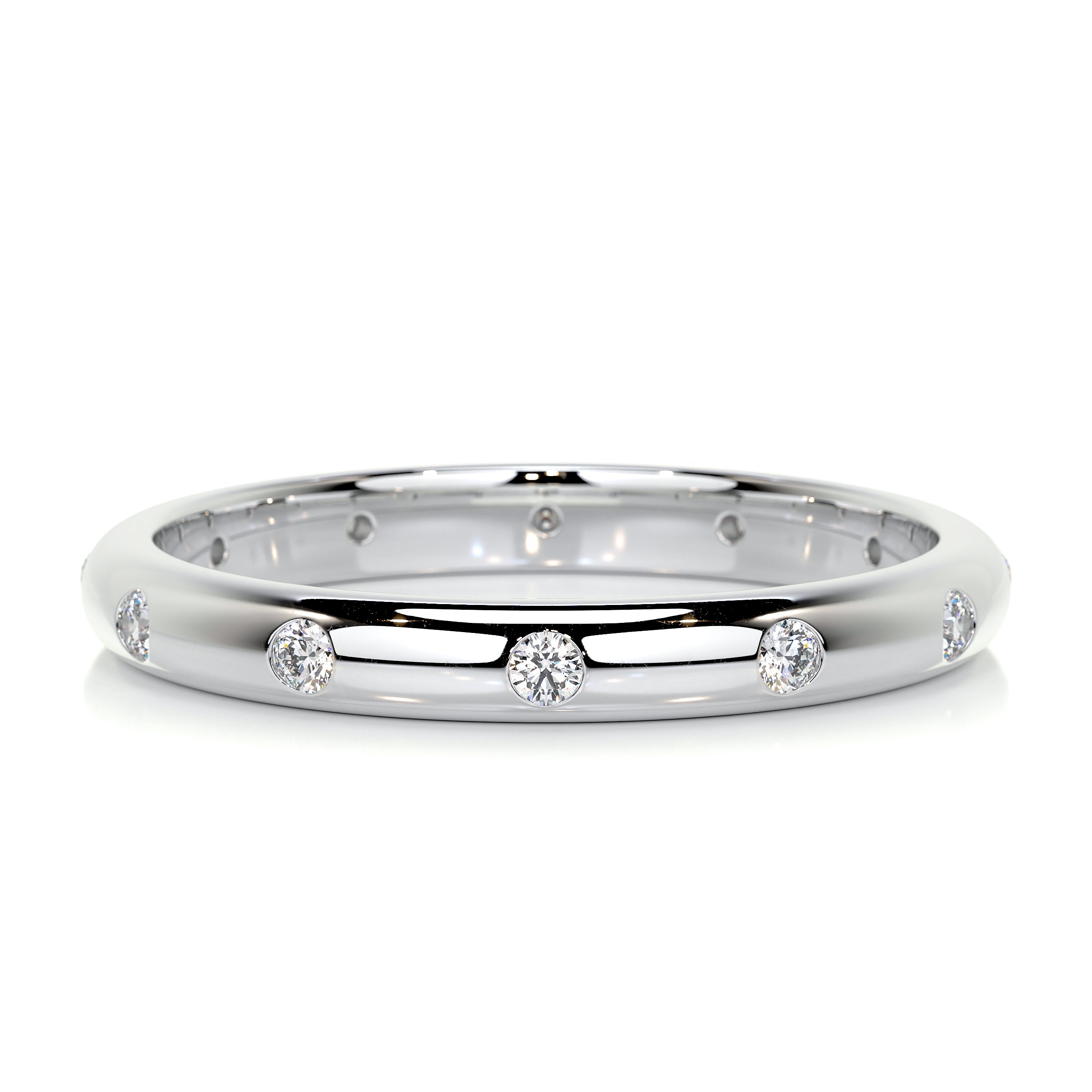 Jenni Men's Diamond Wedding Band (0.20 Carat) -Platinum