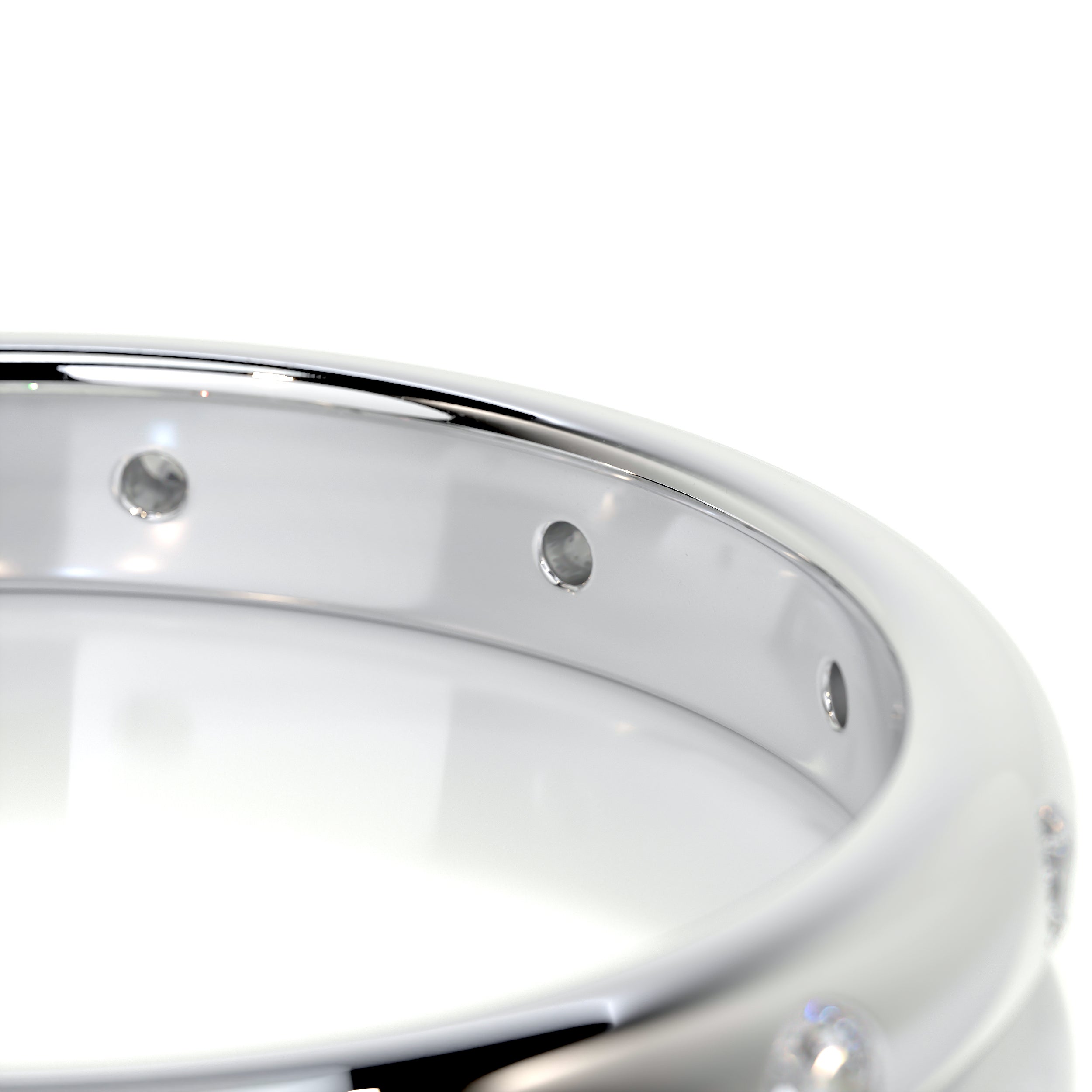 Jenni Men's Diamond Wedding Band (0.20 Carat) -Platinum