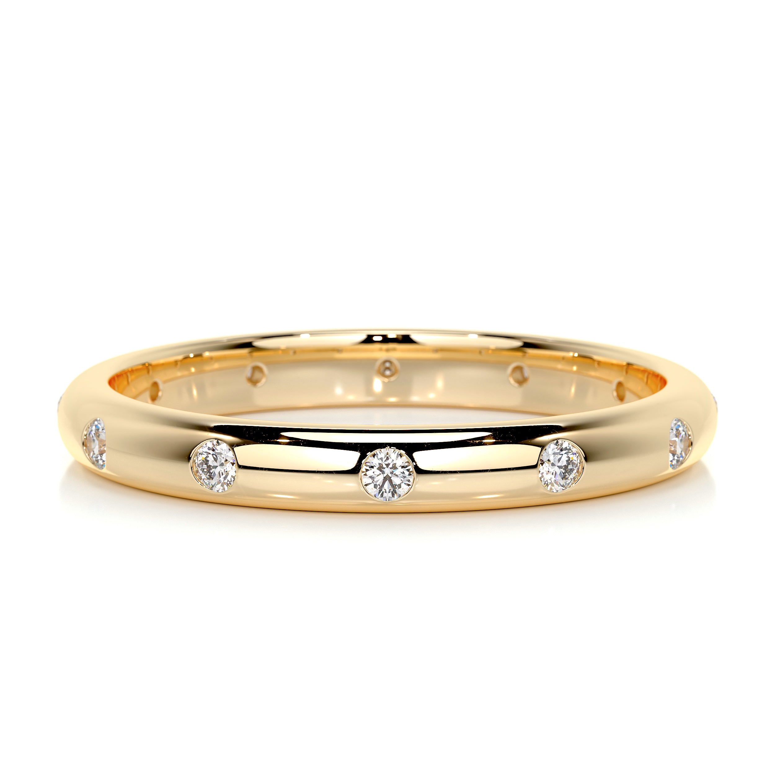 Jenni Men's Diamond Wedding Band (0.20 Carat) -18K Yellow Gold