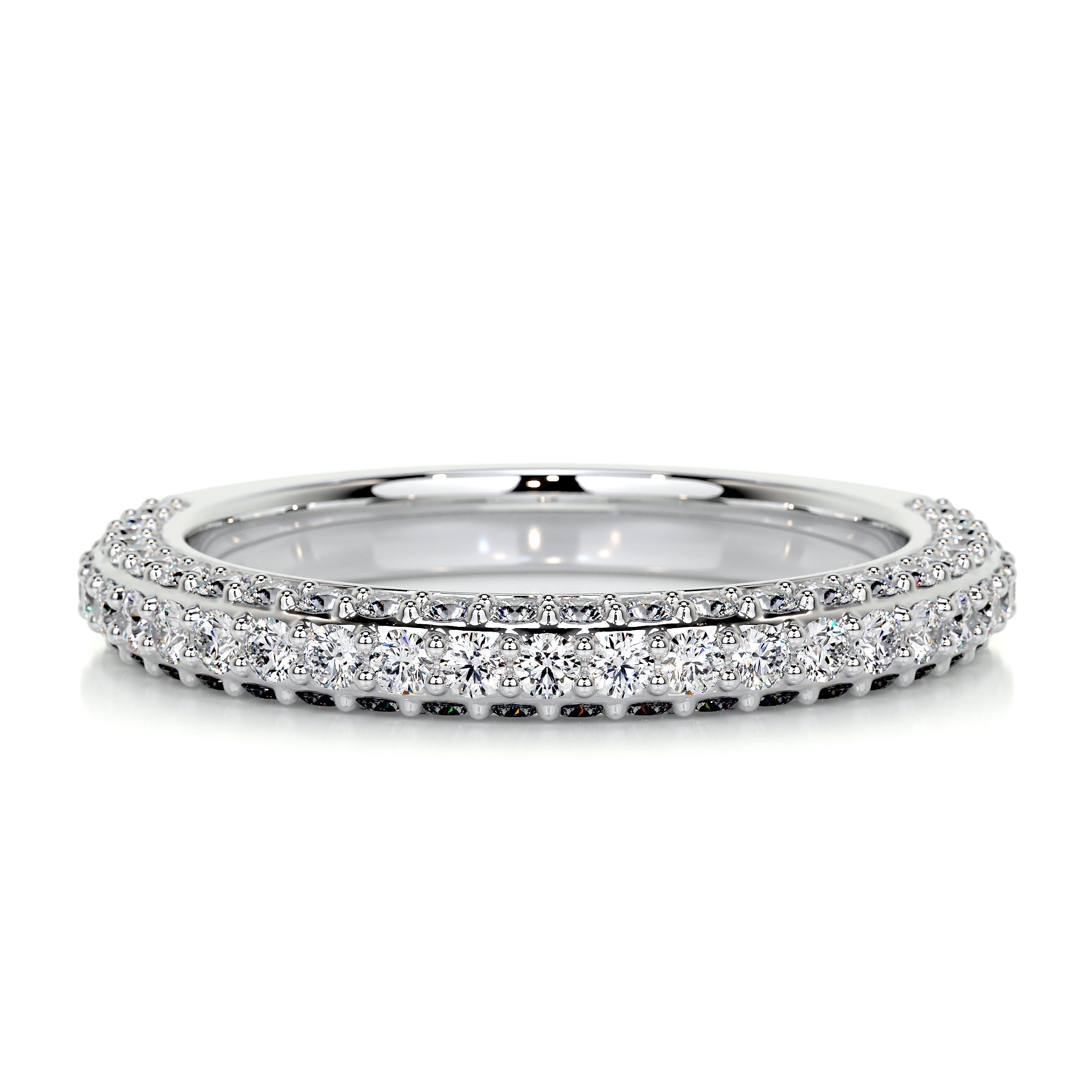 Anastasia Pave Diamond Wedding Ring   (0.75 Carat) -Platinum (RTS)