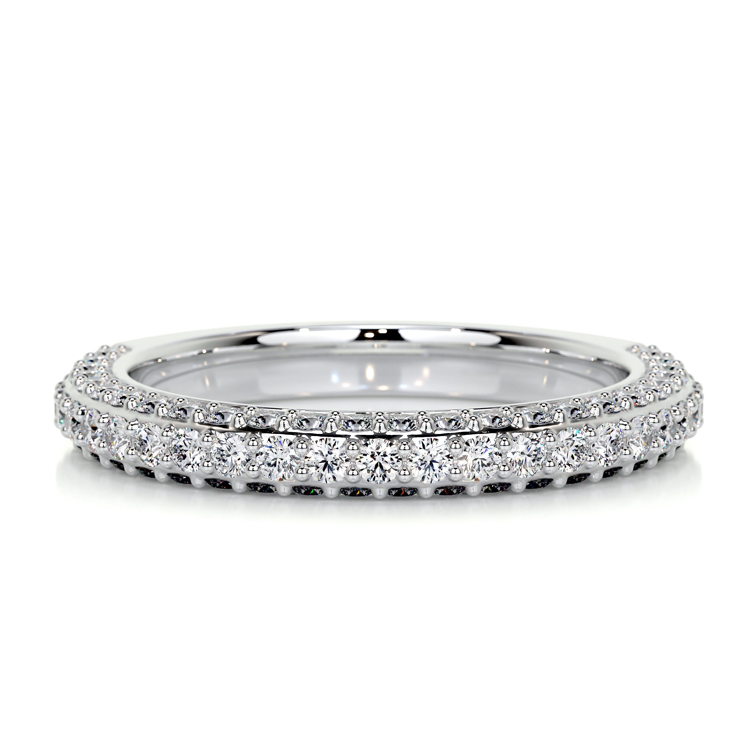Anastasia Pave Diamond Wedding Ring (0.75 Carat) -14K White Gold (RTS)