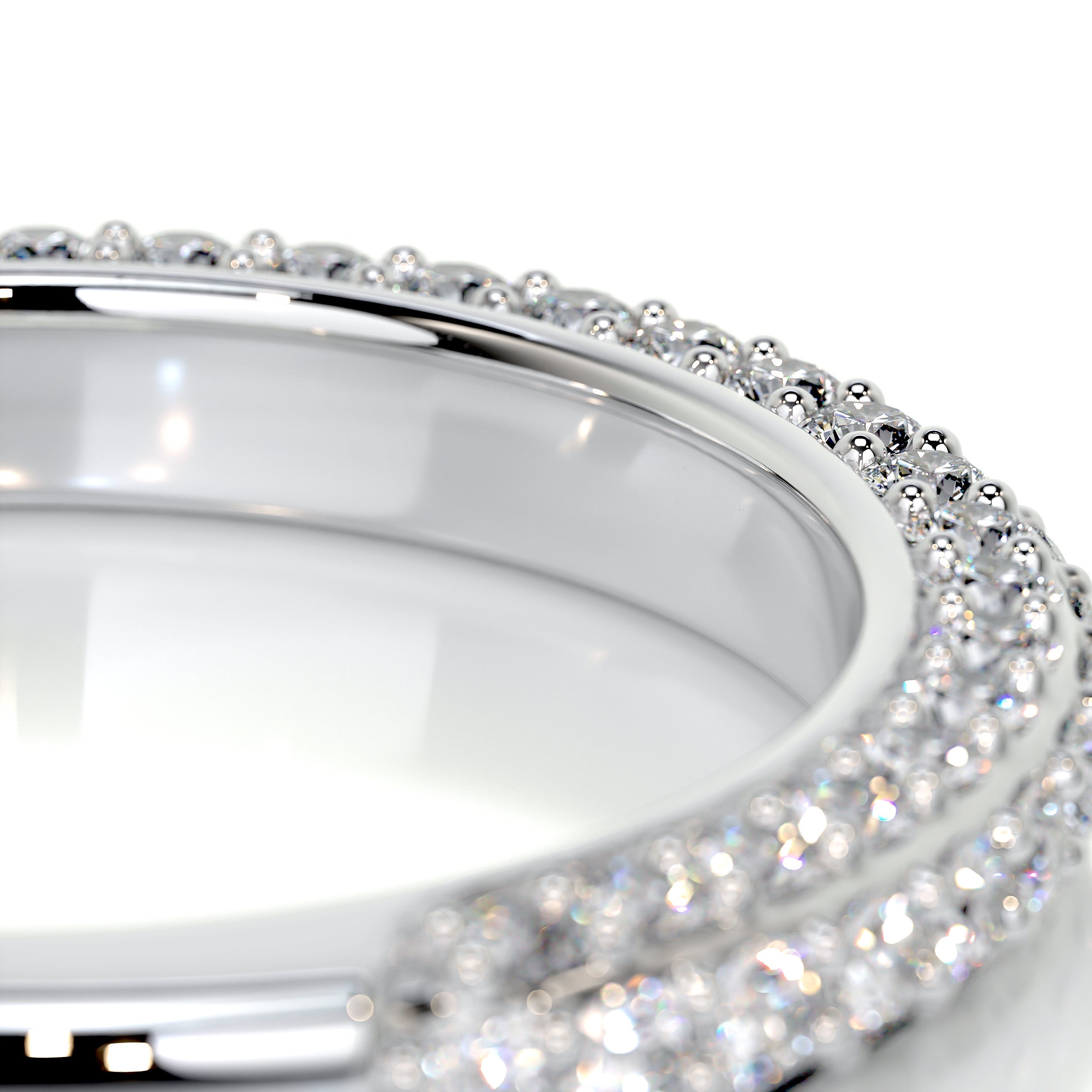 Anastasia Pave Diamond Wedding Ring   (0.75 Carat) -Platinum (RTS)