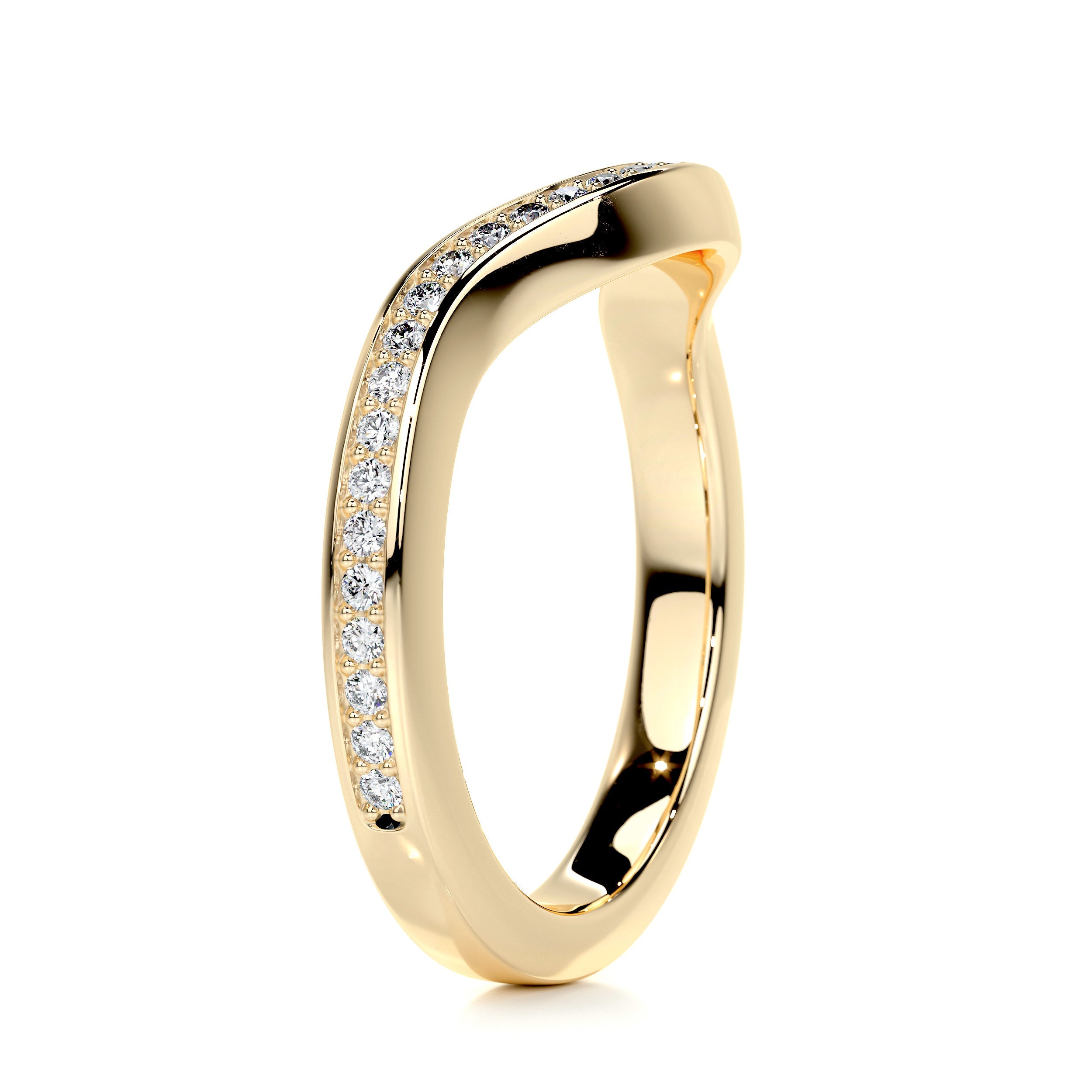 Lucy Diamond Wedding Ring   (0.30 Carat) -18K Yellow Gold (RTS)