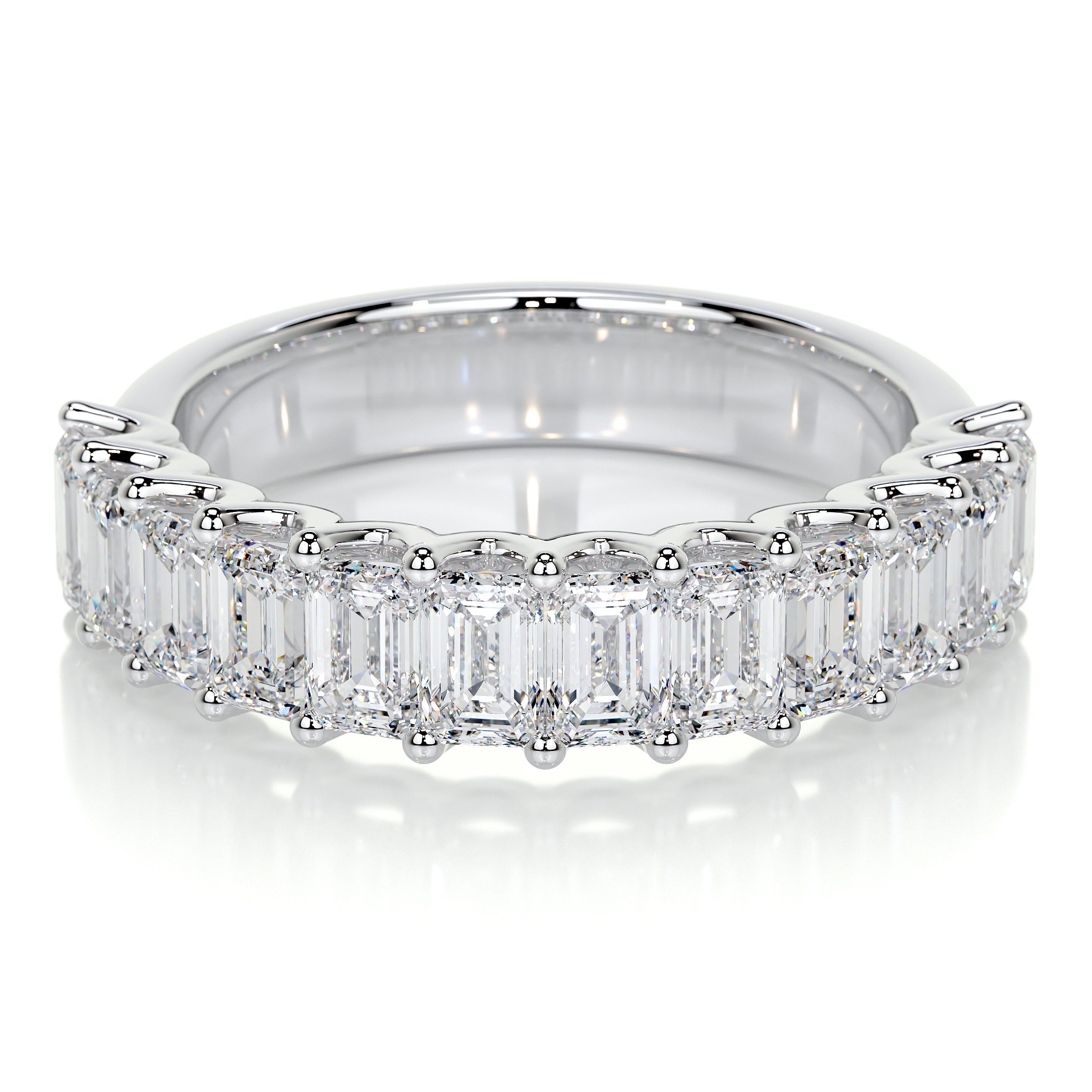 Gina Half Lab Grown Eternity Wedding Ring -14K White Gold (RTS)