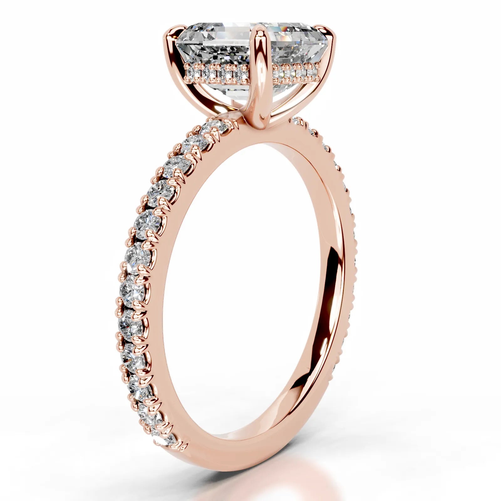 Luna Lab Grown Diamond Ring Asscher -14K Rose Gold