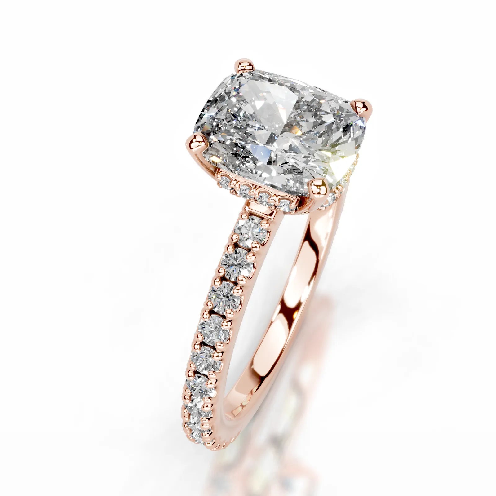 Luna Lab Grown Diamond Ring Elongated Cushion -14K Rose Gold