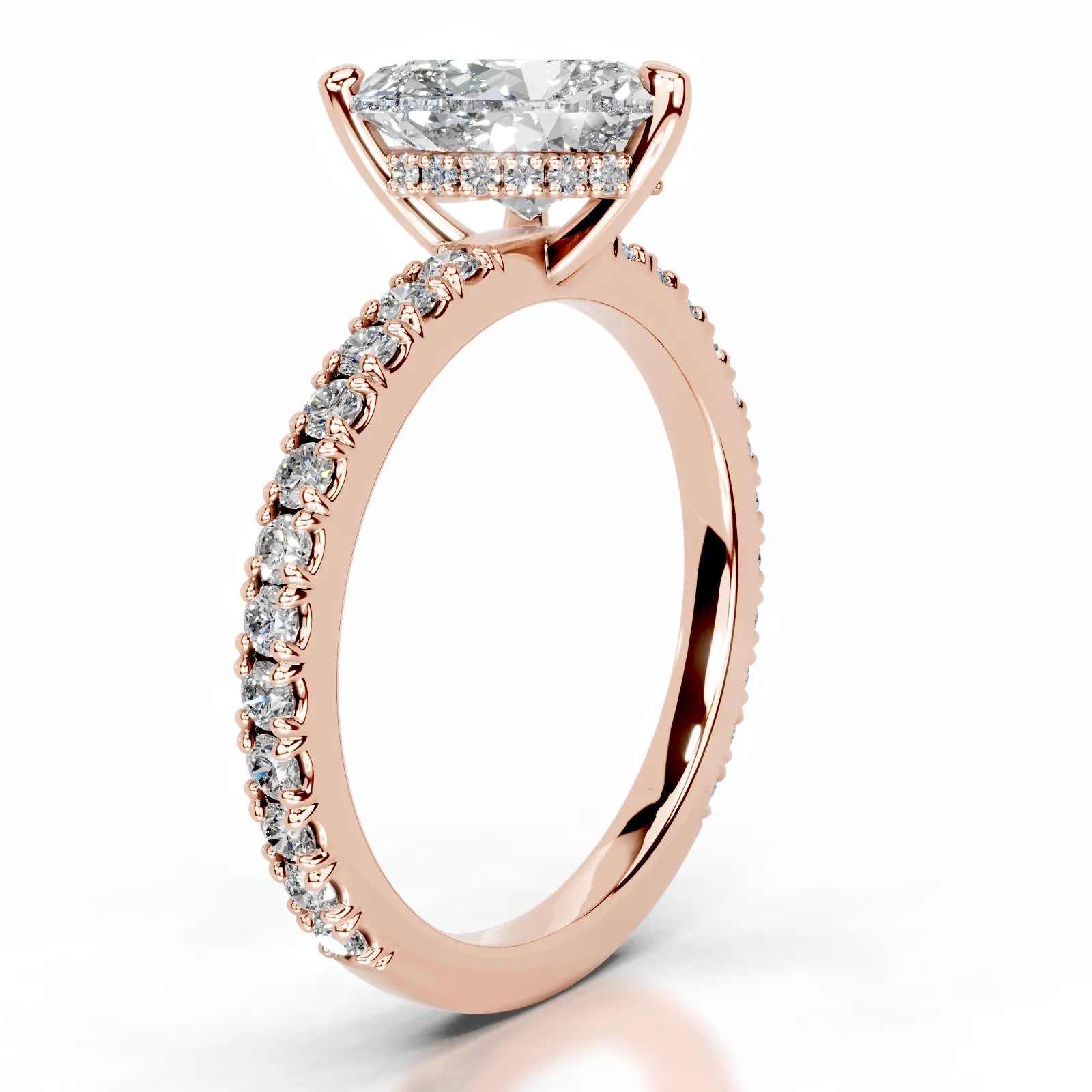 Luna Lab Grown Diamond Ring Heart -14K Rose Gold