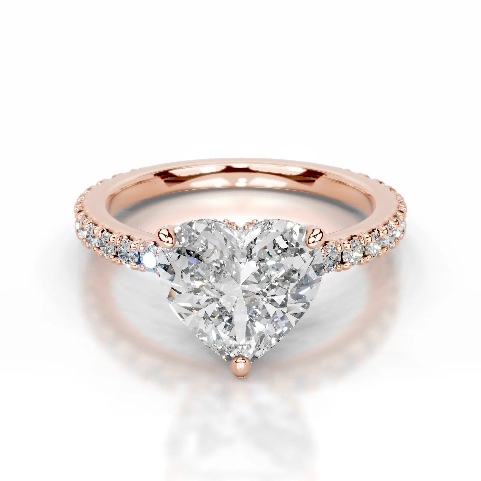 Luna Lab Grown Diamond Ring Heart -14K Rose Gold