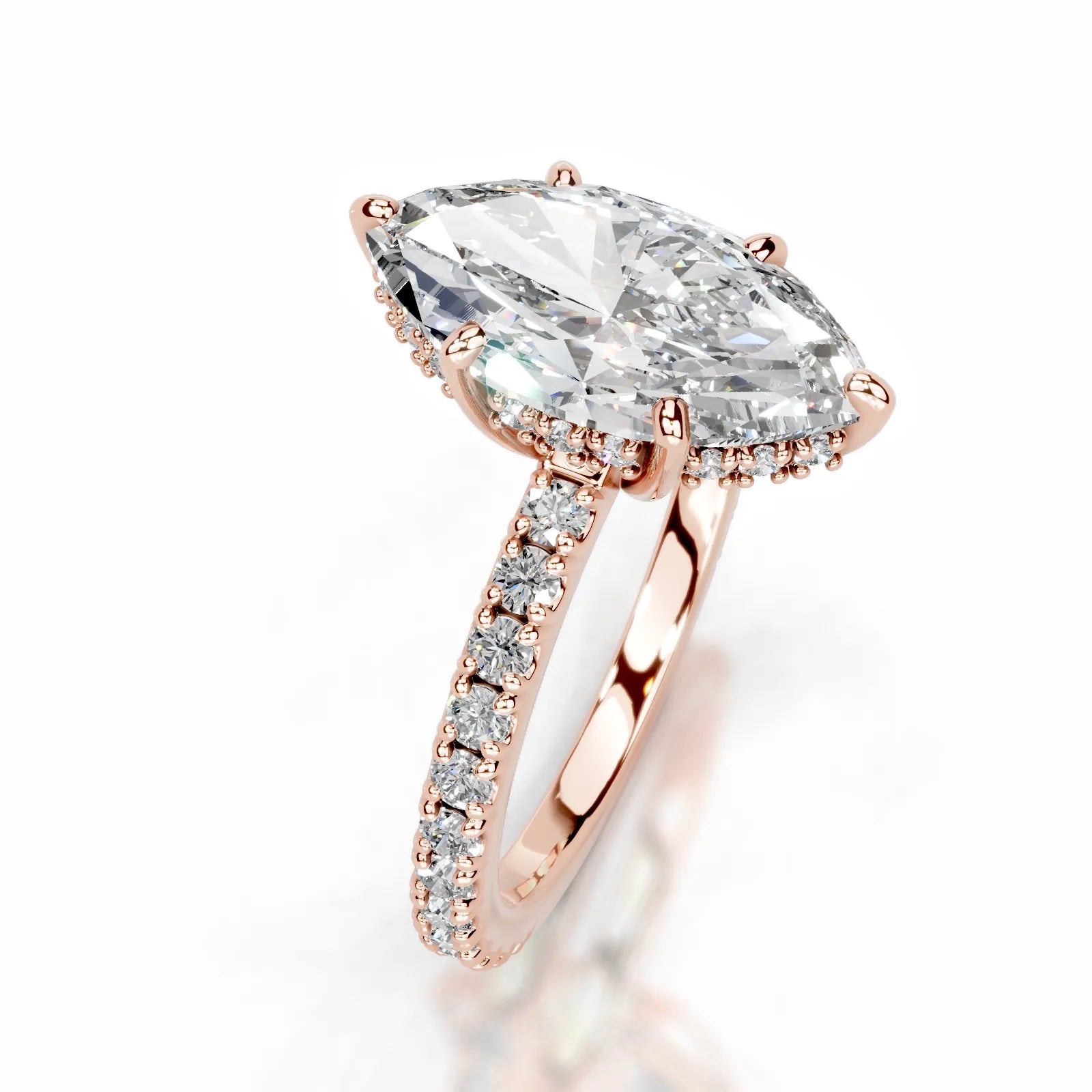 Luna Lab Grown Diamond Ring Marquise -14K Rose Gold