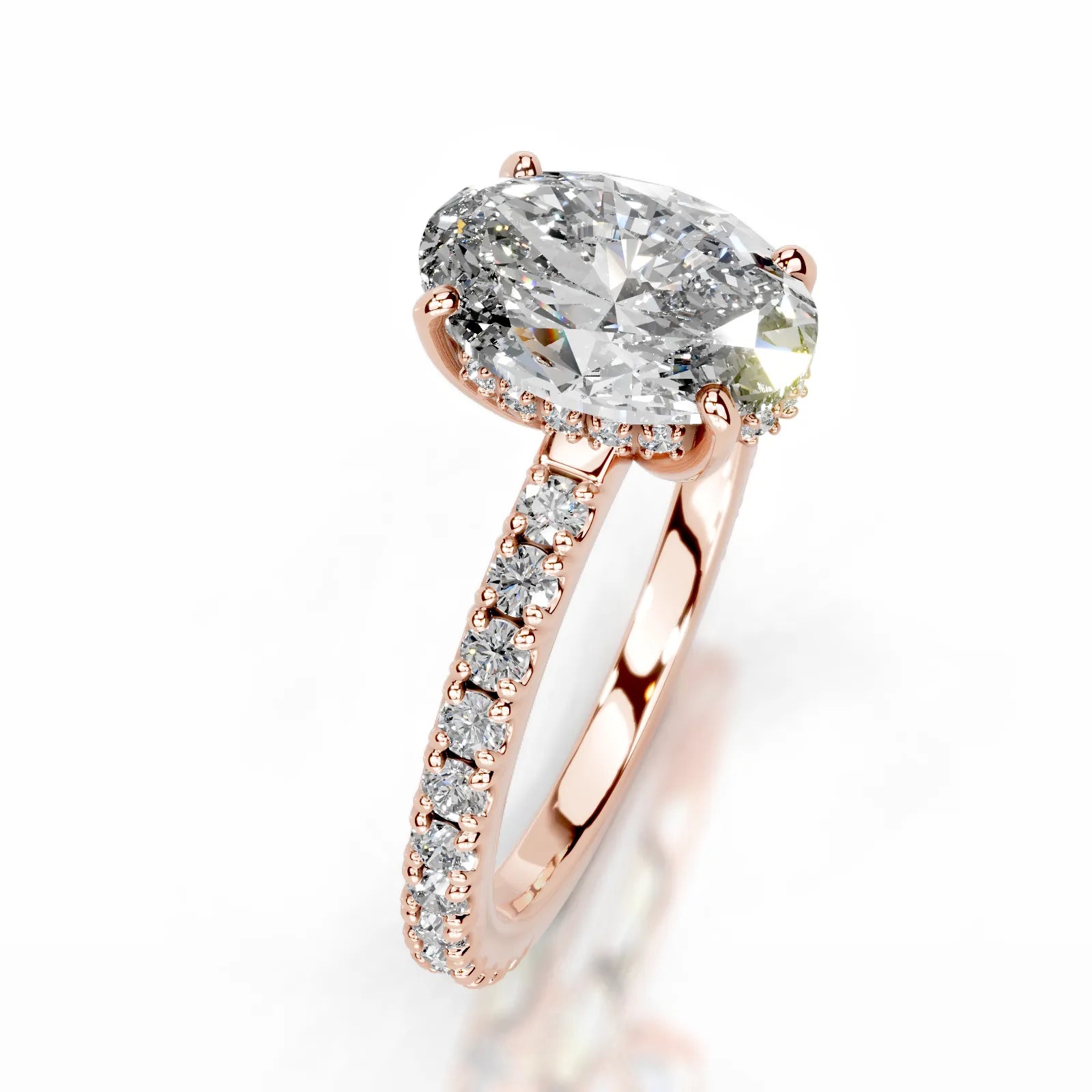 Luna Lab Grown Diamond Ring Oval -14K Rose Gold