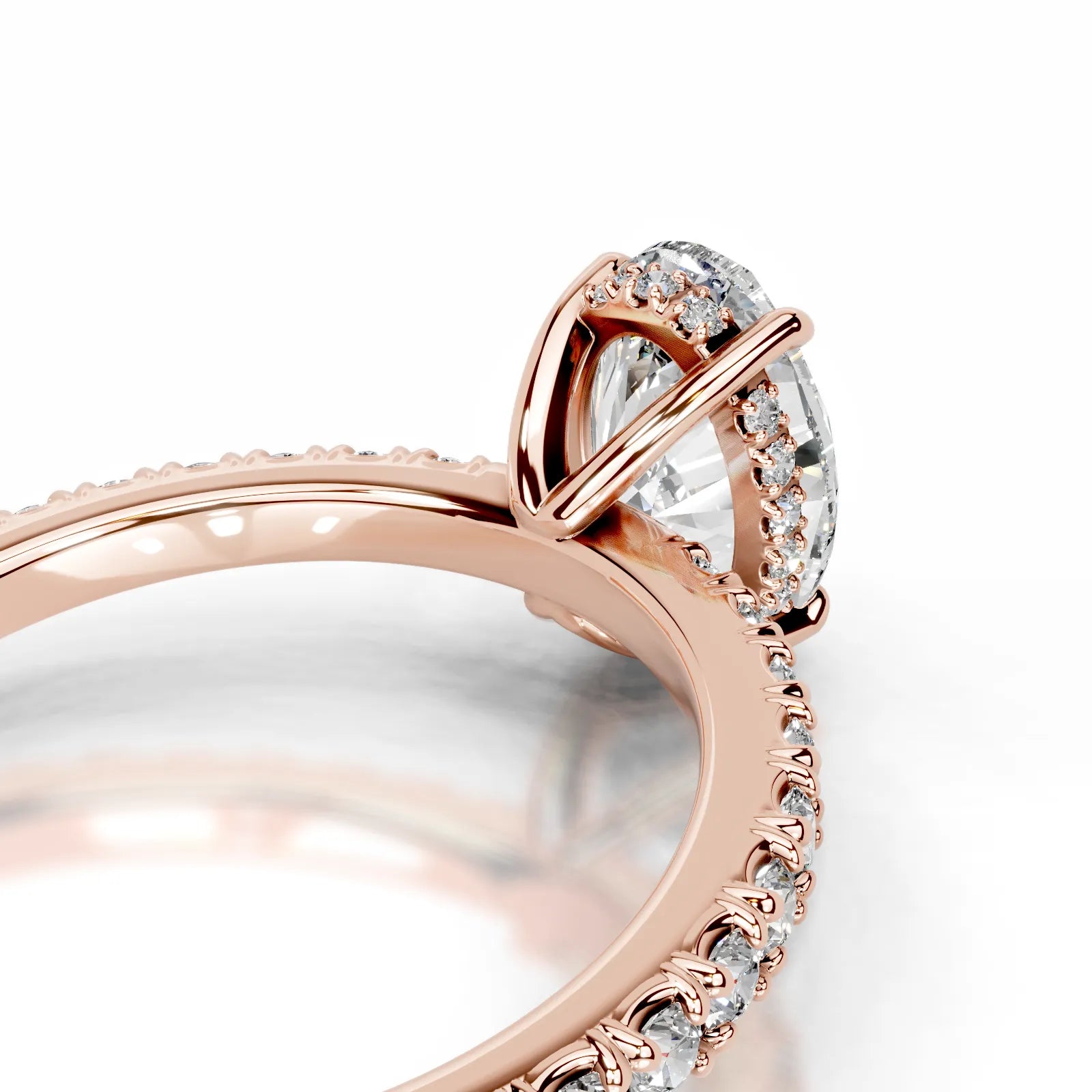 Luna Lab Grown Diamond Ring Oval -14K Rose Gold