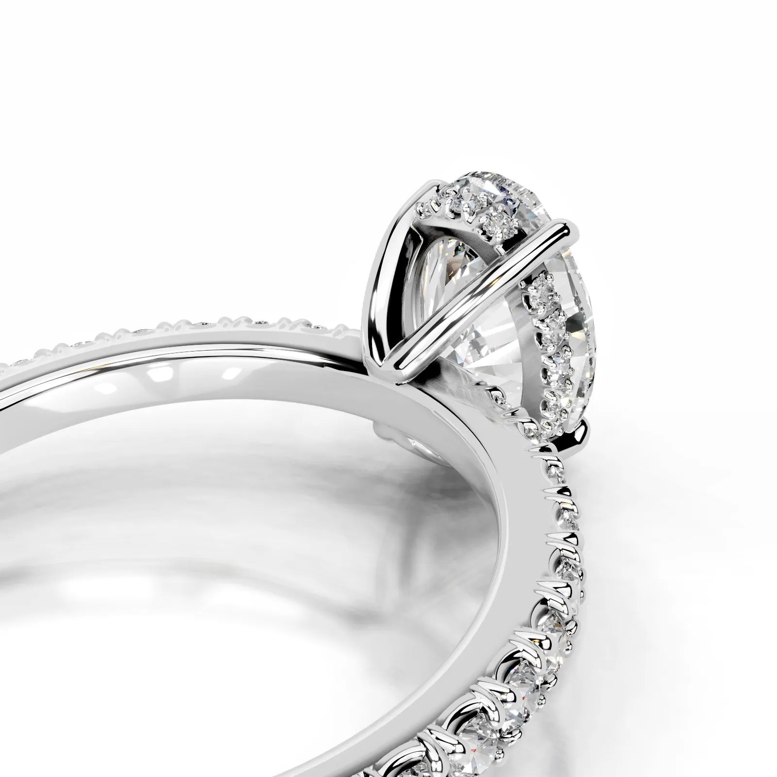 Luna Lab Grown Diamond Ring Oval -14K White Gold