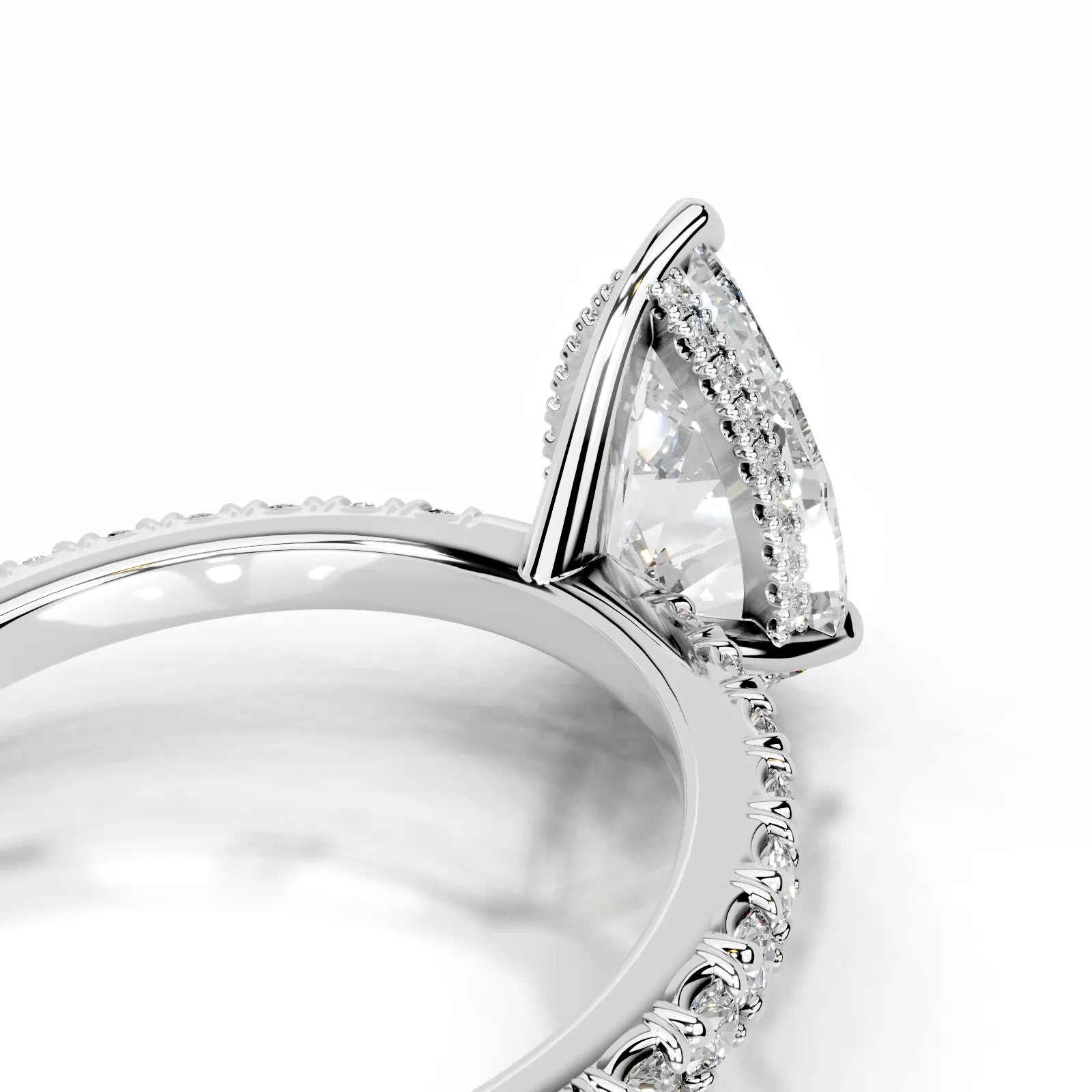 Luna Lab Grown Diamond Ring Pear -14K White Gold