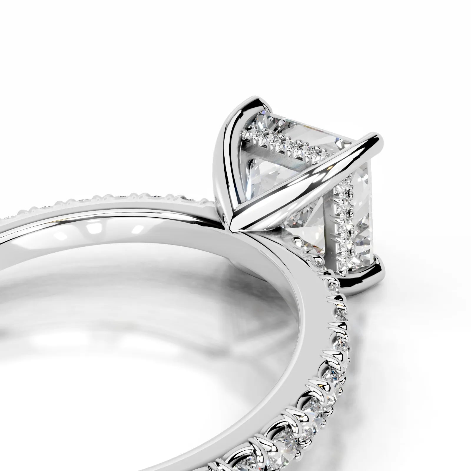 Luna Lab Grown Diamond Ring Princess -14K White Gold