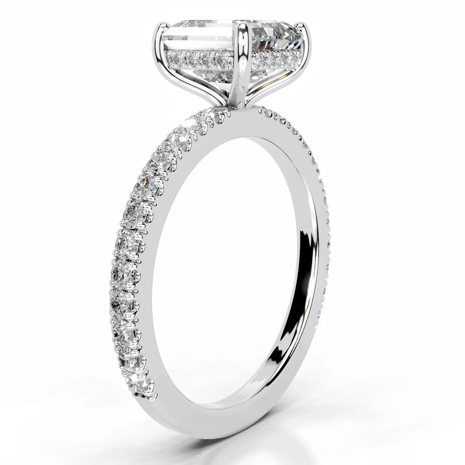 Lucy Lab Grown Diamond Ring Asscher -14K White Gold