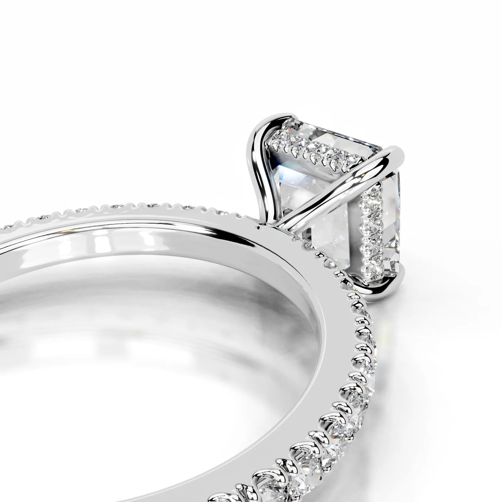 Lucy Lab Grown Diamond Ring Asscher -14K White Gold