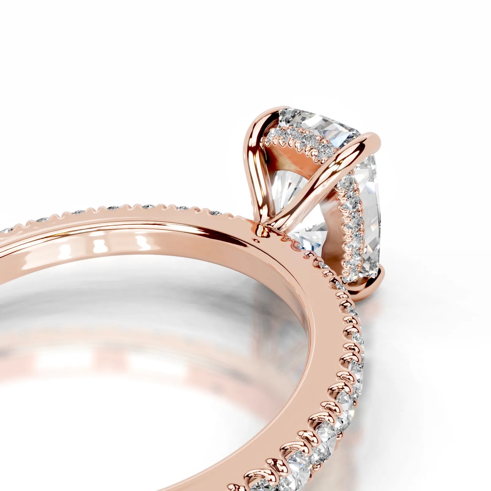 Lucy Lab Grown Diamond Ring Elongated Cushion -14K Rose Gold