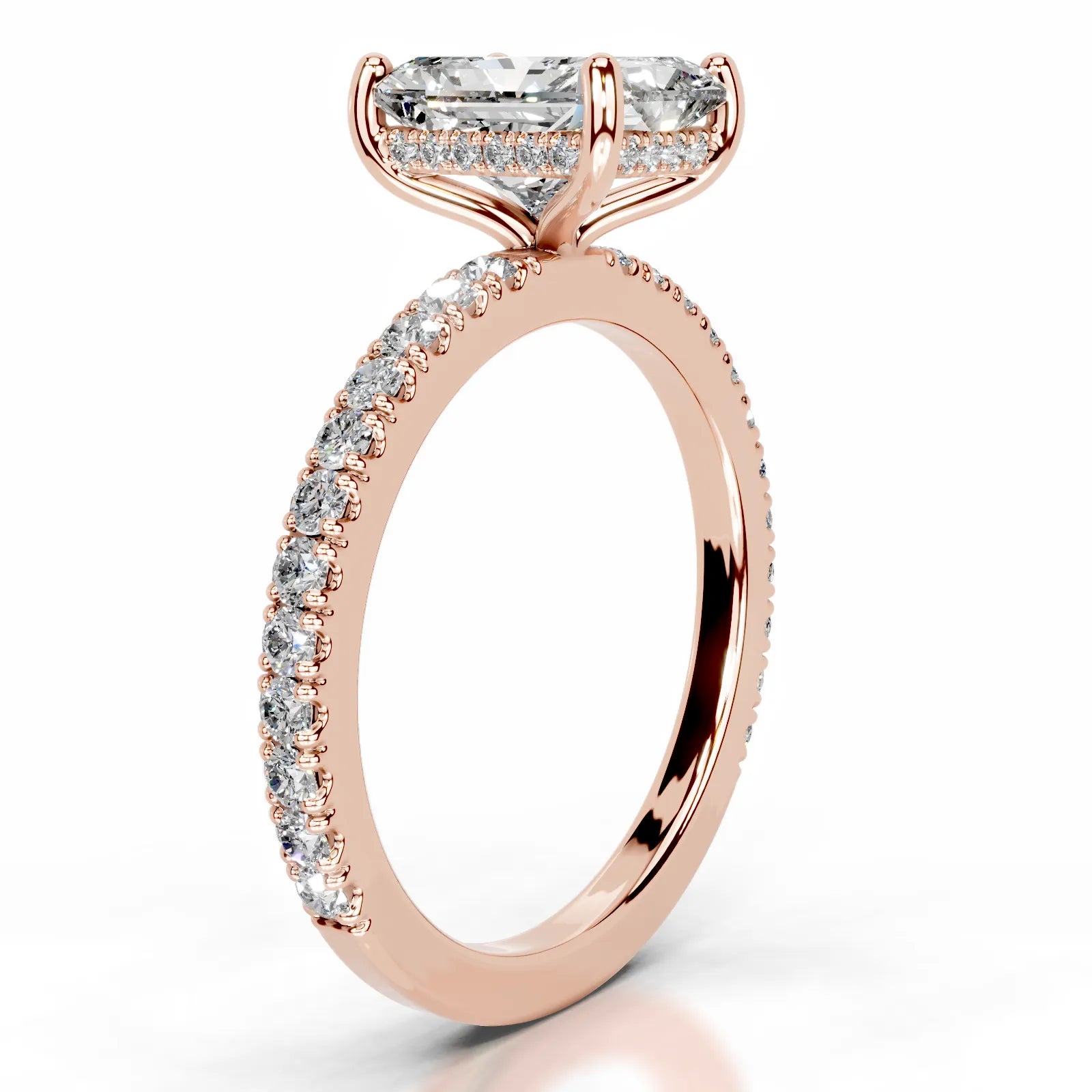 Lucy Lab Grown Diamond Ring Elongated Radiant -14K Rose Gold