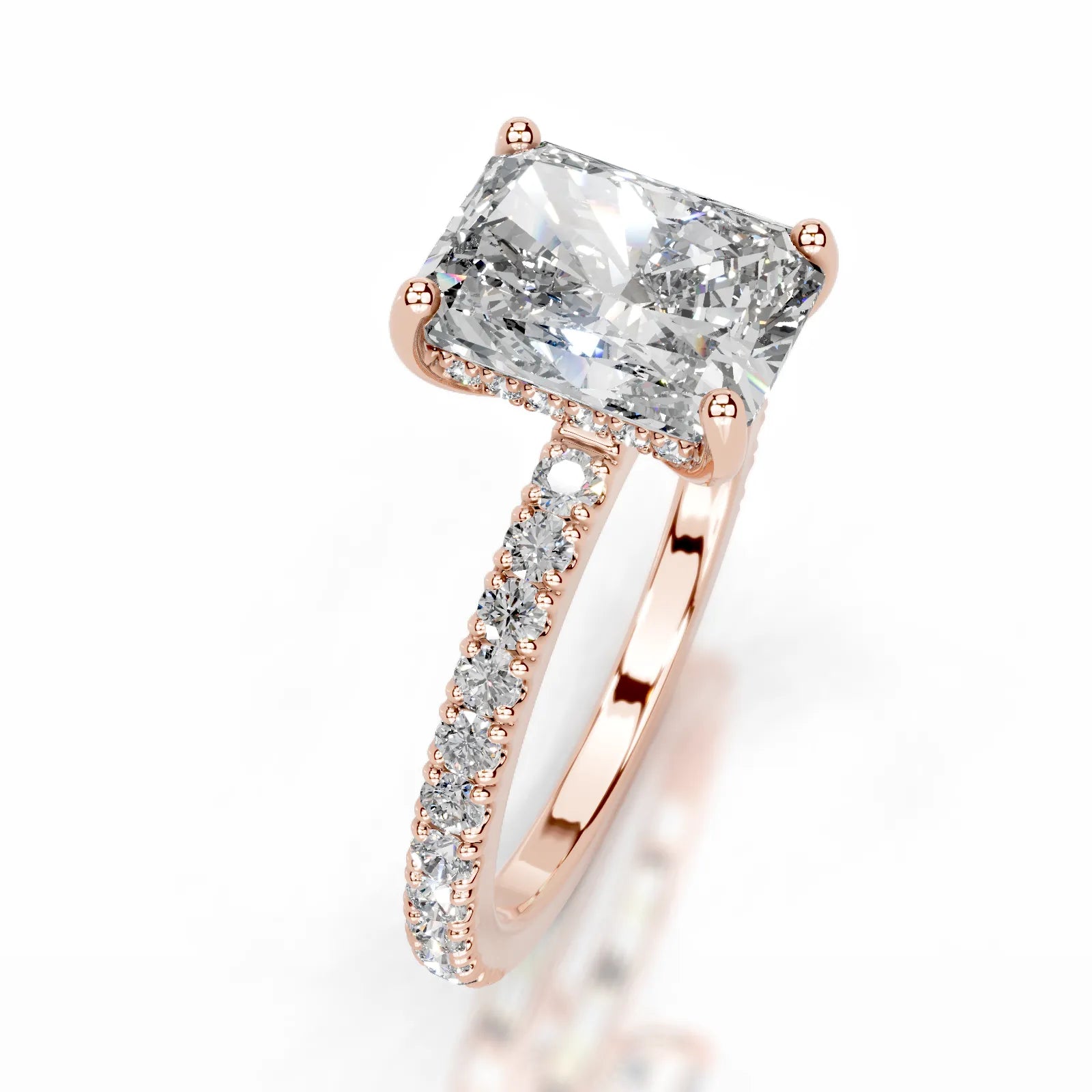 Lucy Lab Grown Diamond Ring Elongated Radiant -14K Rose Gold