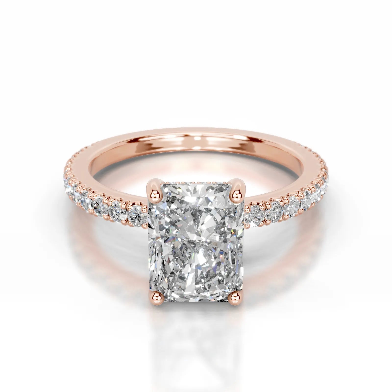 Lucy Lab Grown Diamond Ring Elongated Radiant -14K Rose Gold