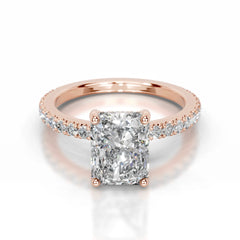 Lucy Lab Grown Diamond Ring Elongated Radiant -14K Rose Gold