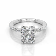 Lucy Lab Grown Diamond Ring Elongated Radiant -14K White Gold