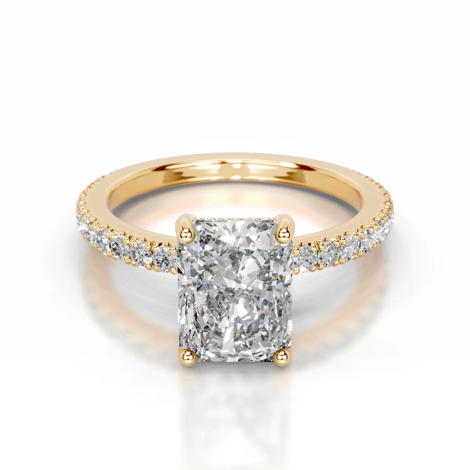 Lucy Lab Grown Diamond Ring Elongated Radiant -18K Yellow Gold