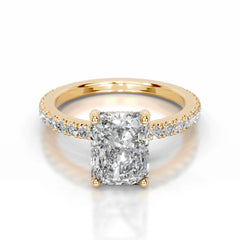 Lucy Lab Grown Diamond Ring Elongated Radiant -18K Yellow Gold