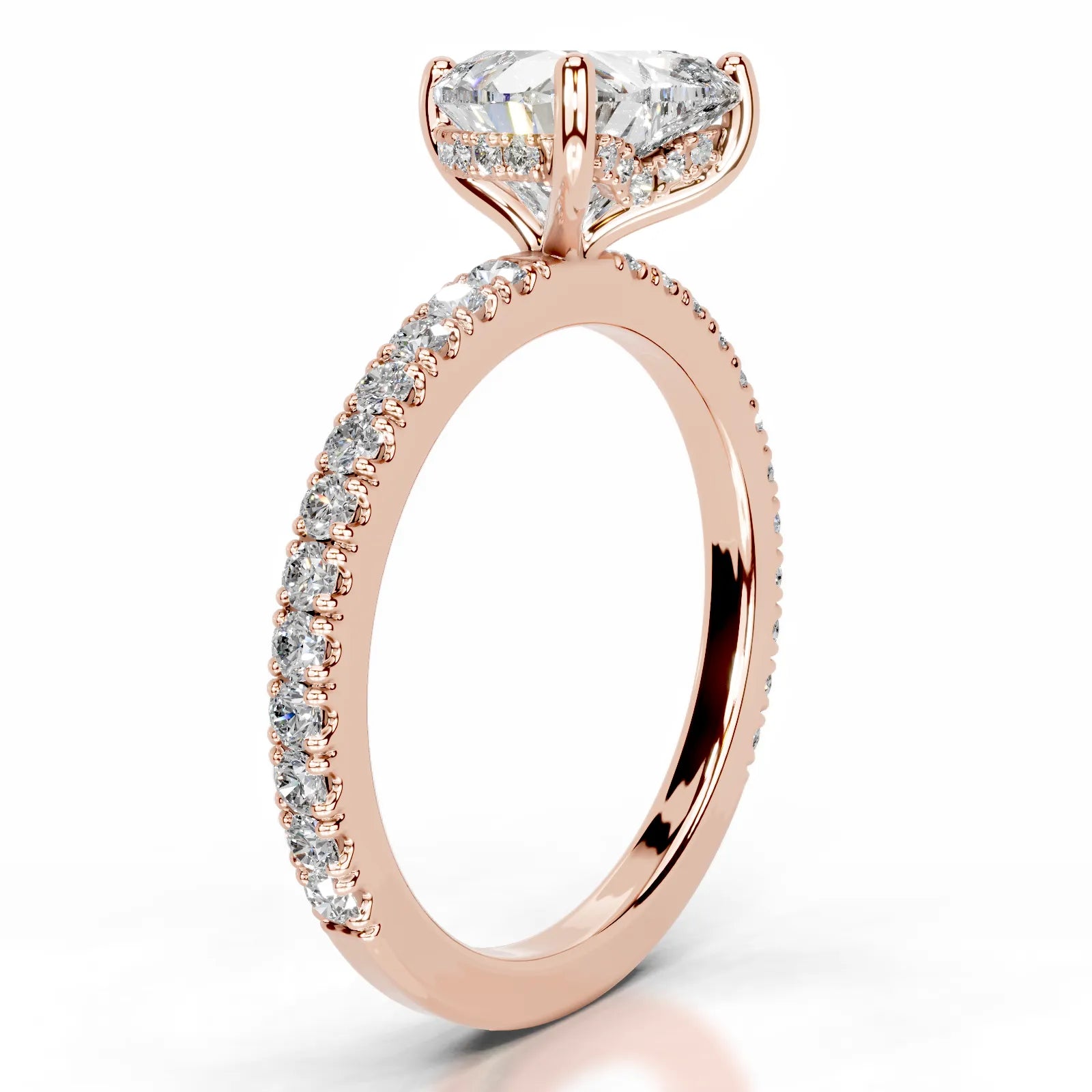 Lucy Lab Grown Diamond Ring Heart -14K Rose Gold