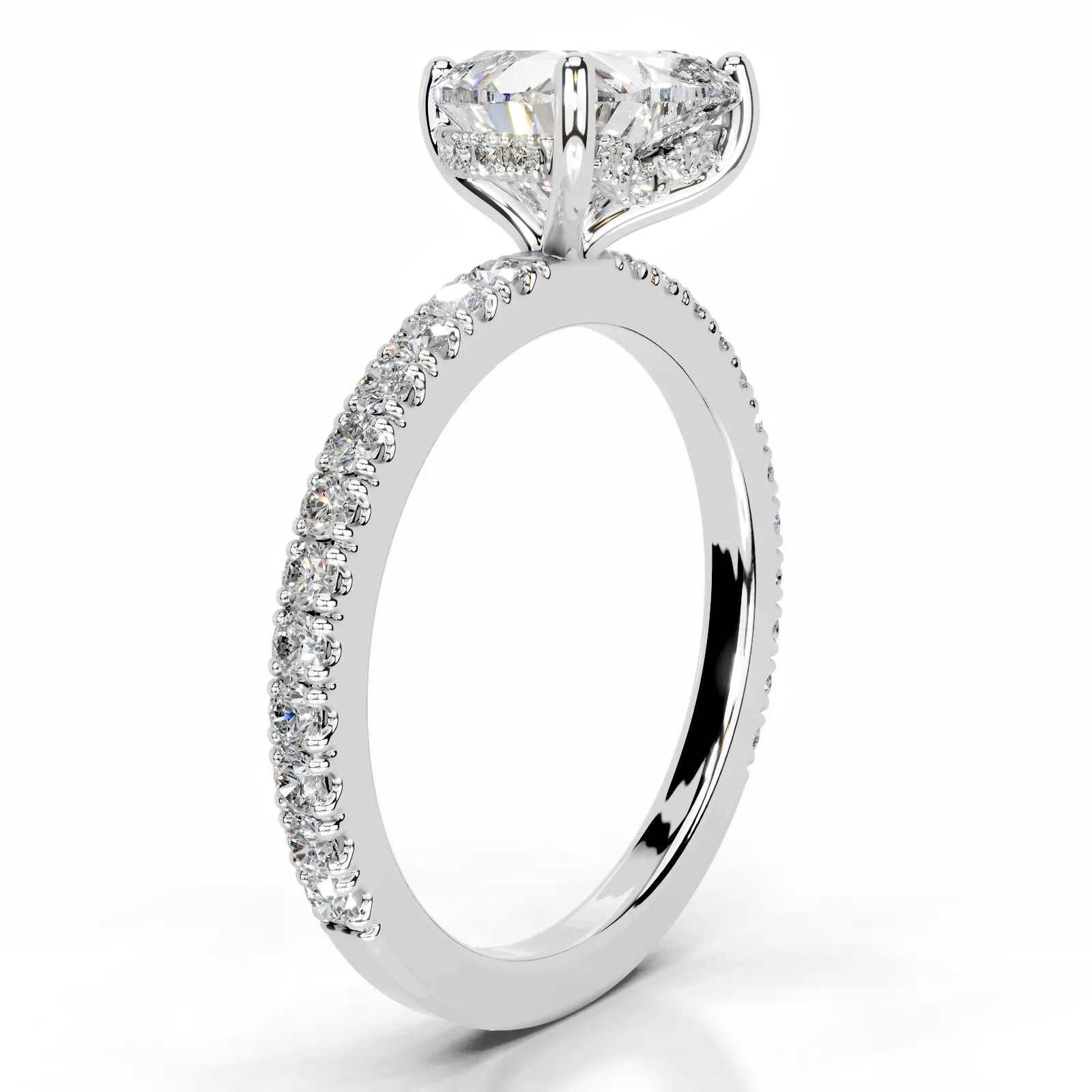 Lucy Lab Grown Diamond Ring Heart -14K White Gold