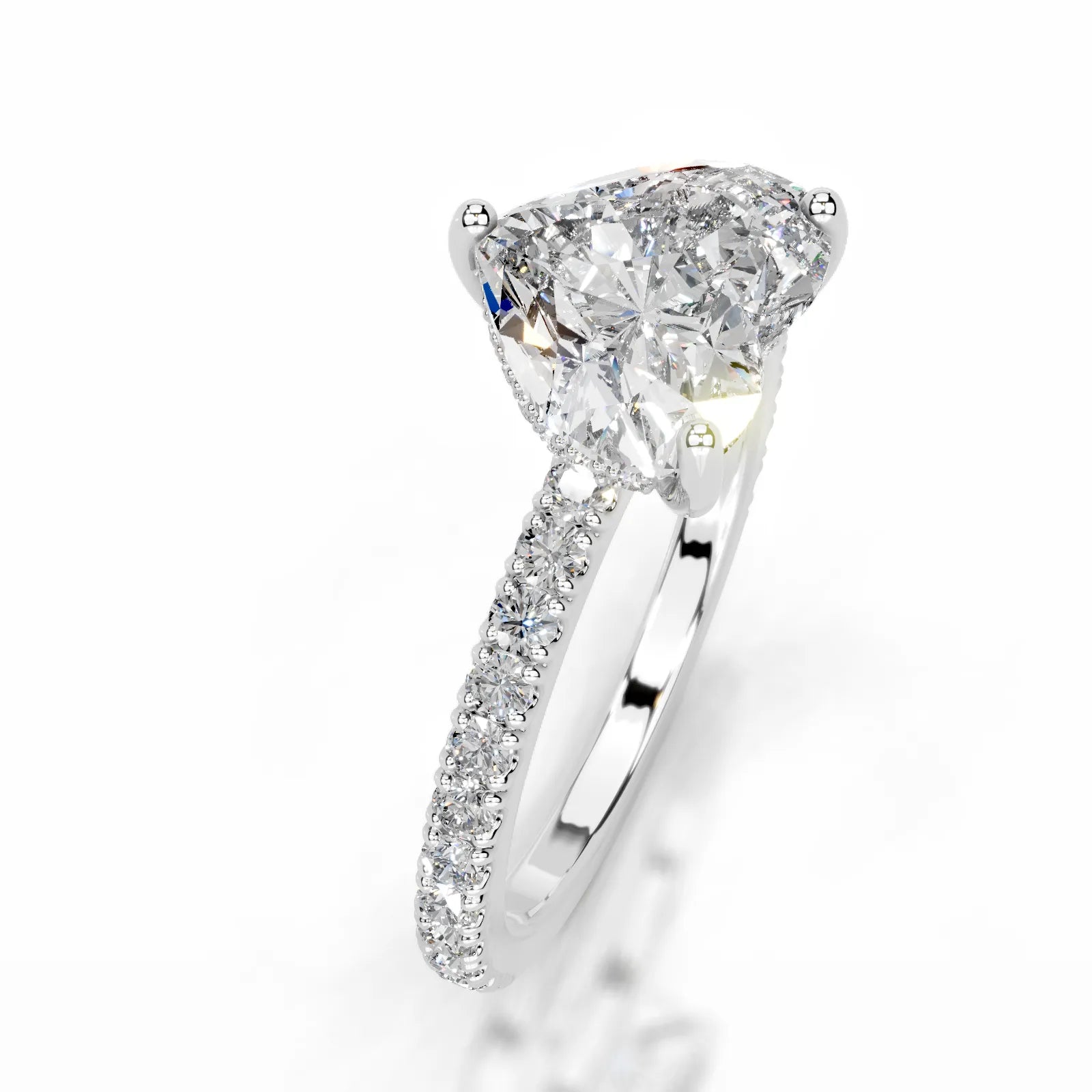 Lucy Lab Grown Diamond Ring Heart -14K White Gold