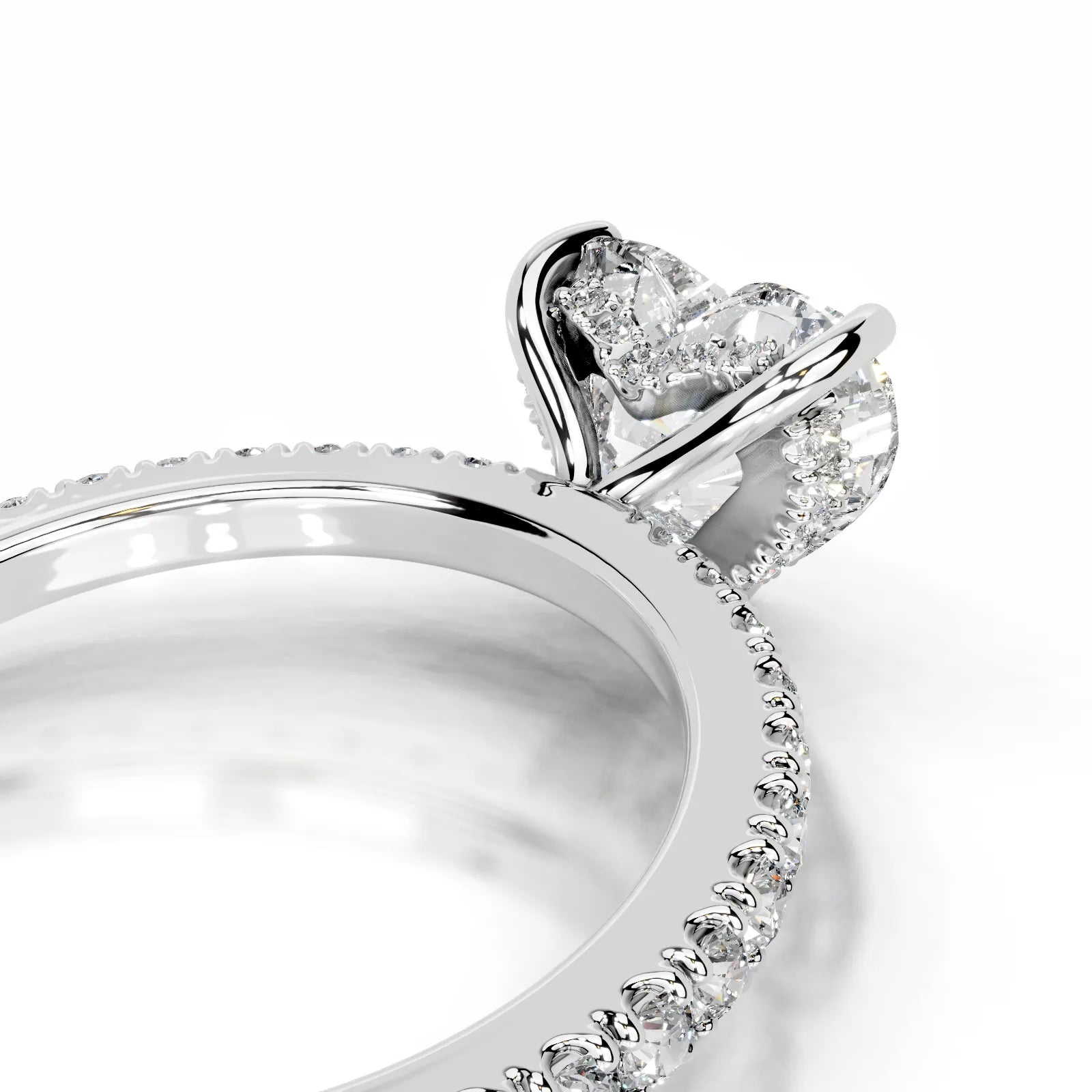 Lucy Lab Grown Diamond Ring Heart -14K White Gold