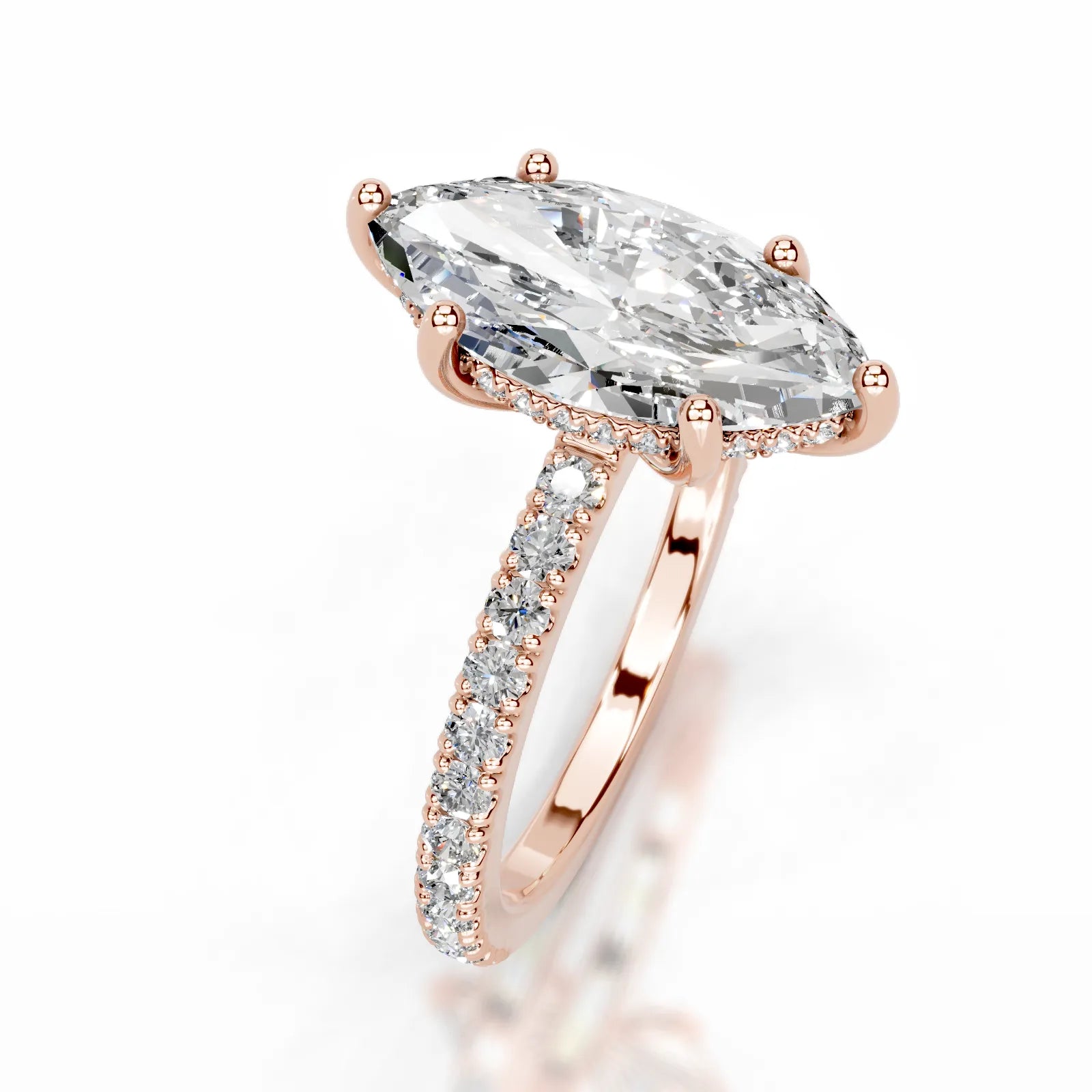 Lucy Lab Grown Diamond Ring Marquise -14K Rose Gold