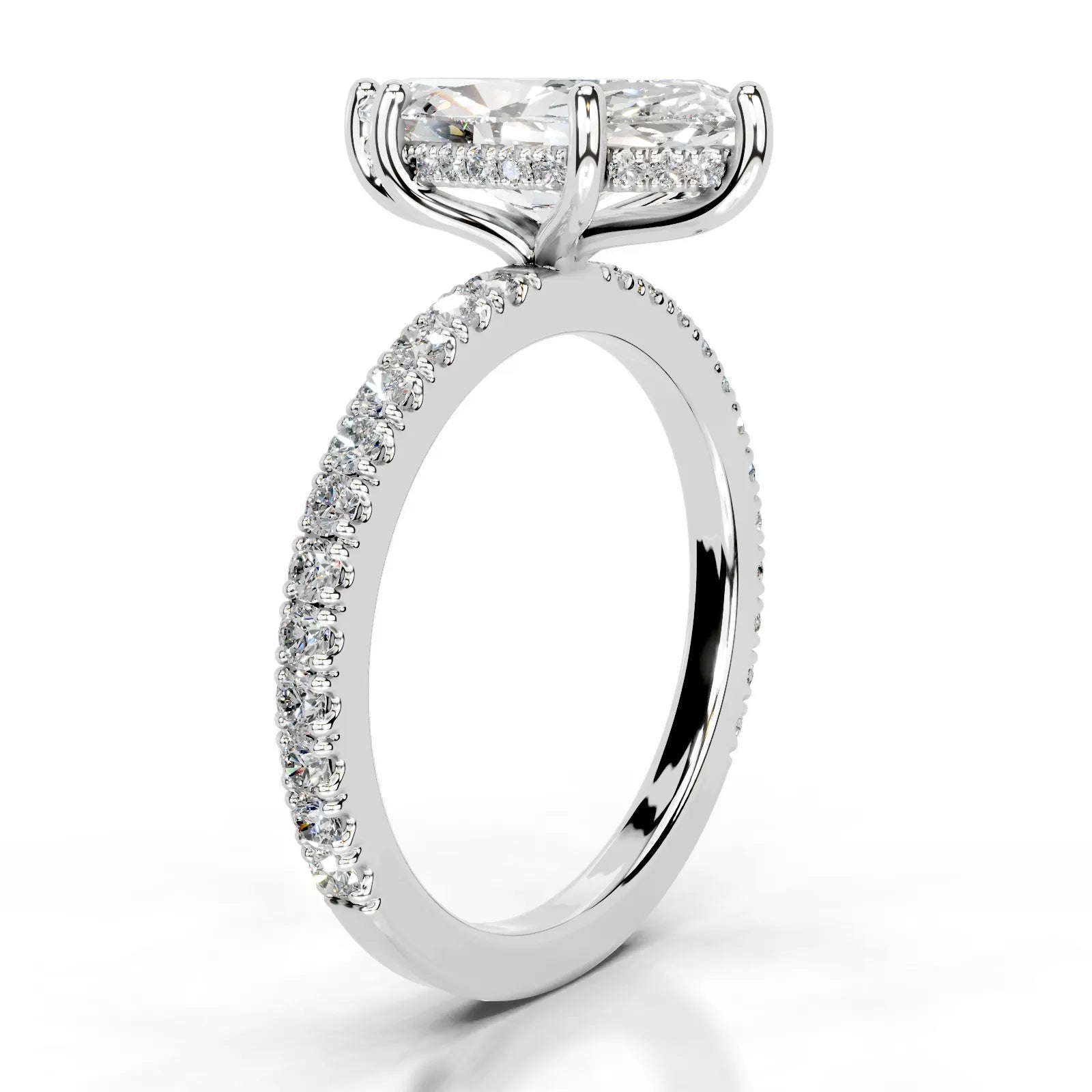 Lucy Lab Grown Diamond Ring Marquise -14K White Gold (RTS)