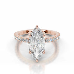 Lucy Lab Grown Diamond Ring Marquise -14K Rose Gold