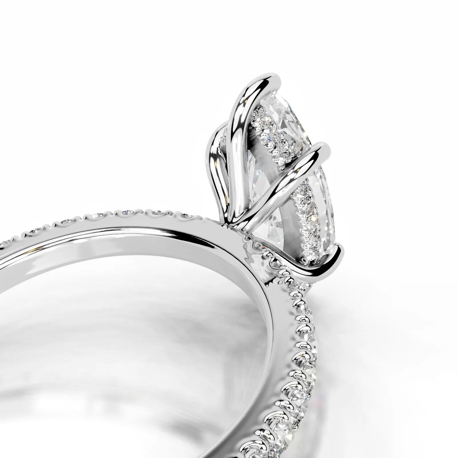 Lucy Lab Grown Diamond Ring Marquise -14K White Gold (RTS)