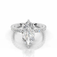 Lucy Lab Grown Diamond Ring Marquise -14K White Gold