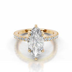 Lucy Lab Grown Diamond Ring Marquise -18K Yellow Gold