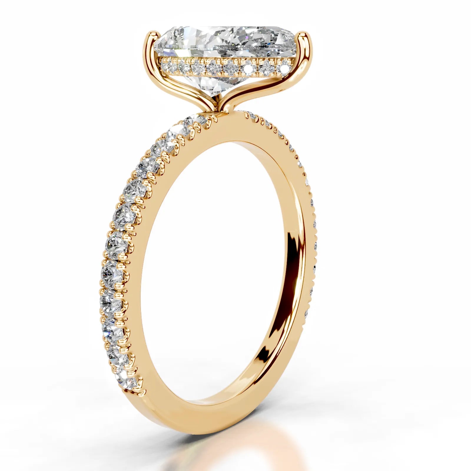 Lucy Lab Grown Diamond Ring Pear -18K Yellow Gold