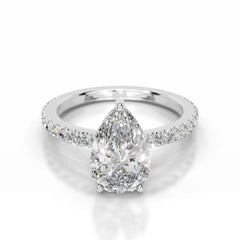 Lucy Lab Grown Diamond Ring Pear -14K White Gold
