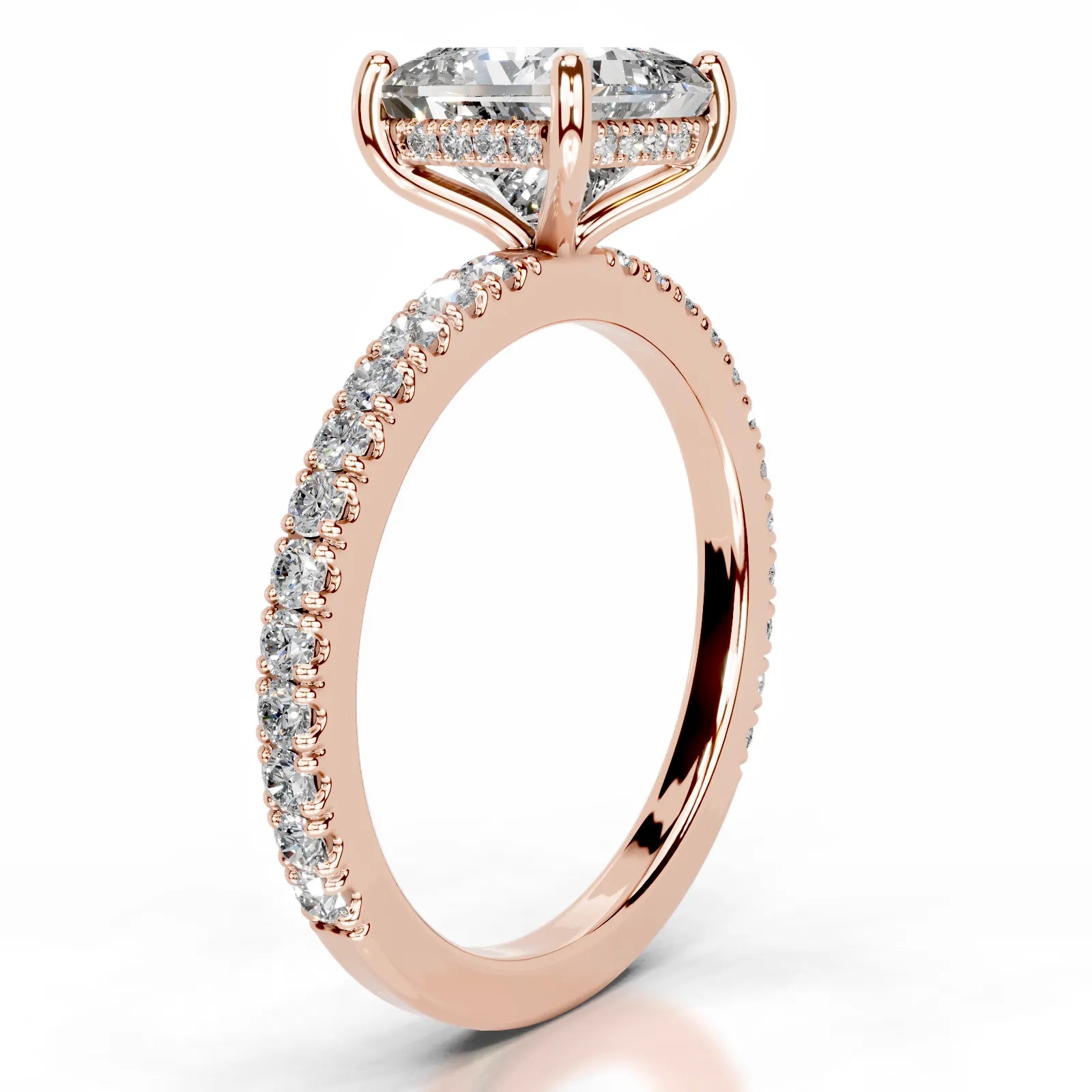 Lucy Lab Grown Diamond Ring Princess -14K Rose Gold