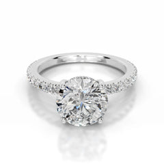 Lucy Lab Grown Diamond Ring Round -14K White Gold