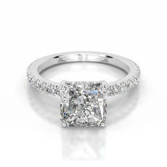 Lucy Lab Grown Diamond Ring Square Radiant -14K White Gold