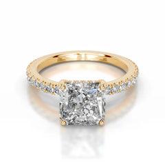 Lucy Lab Grown Diamond Ring Square Radiant -18K Yellow Gold