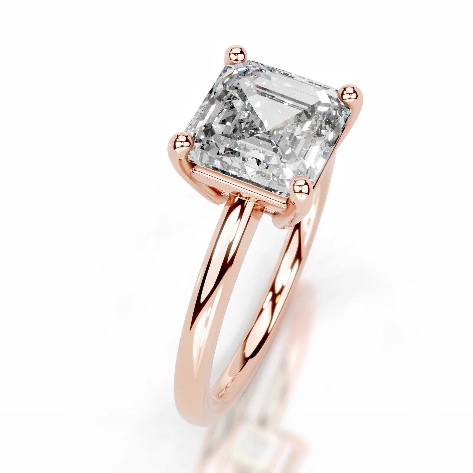Adaline Lab Grown Diamond Ring Asscher -14K Rose Gold