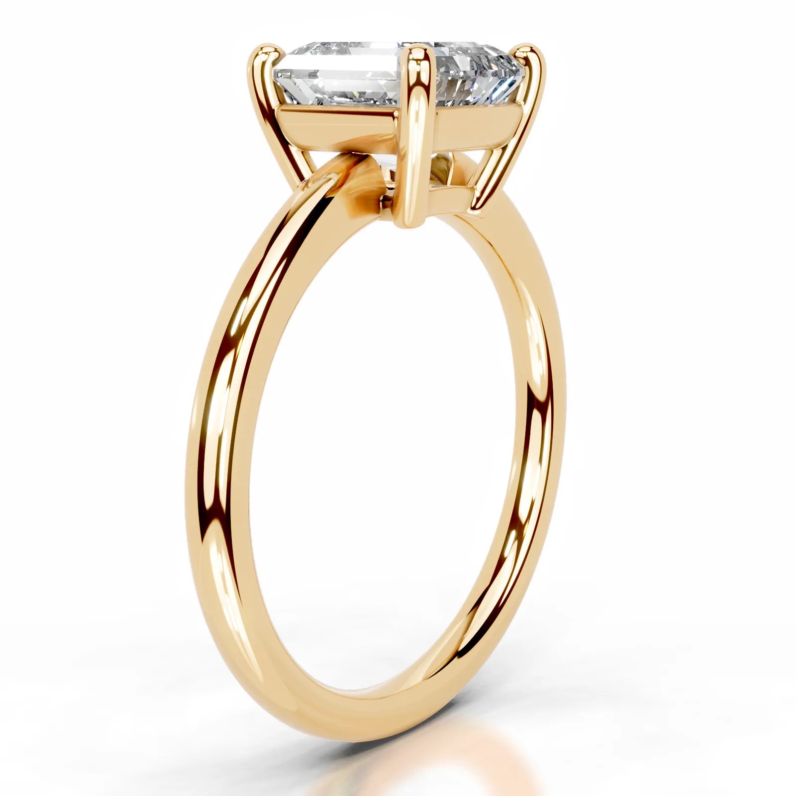 Adaline Lab Grown Diamond Ring Asscher -18K Yellow Gold