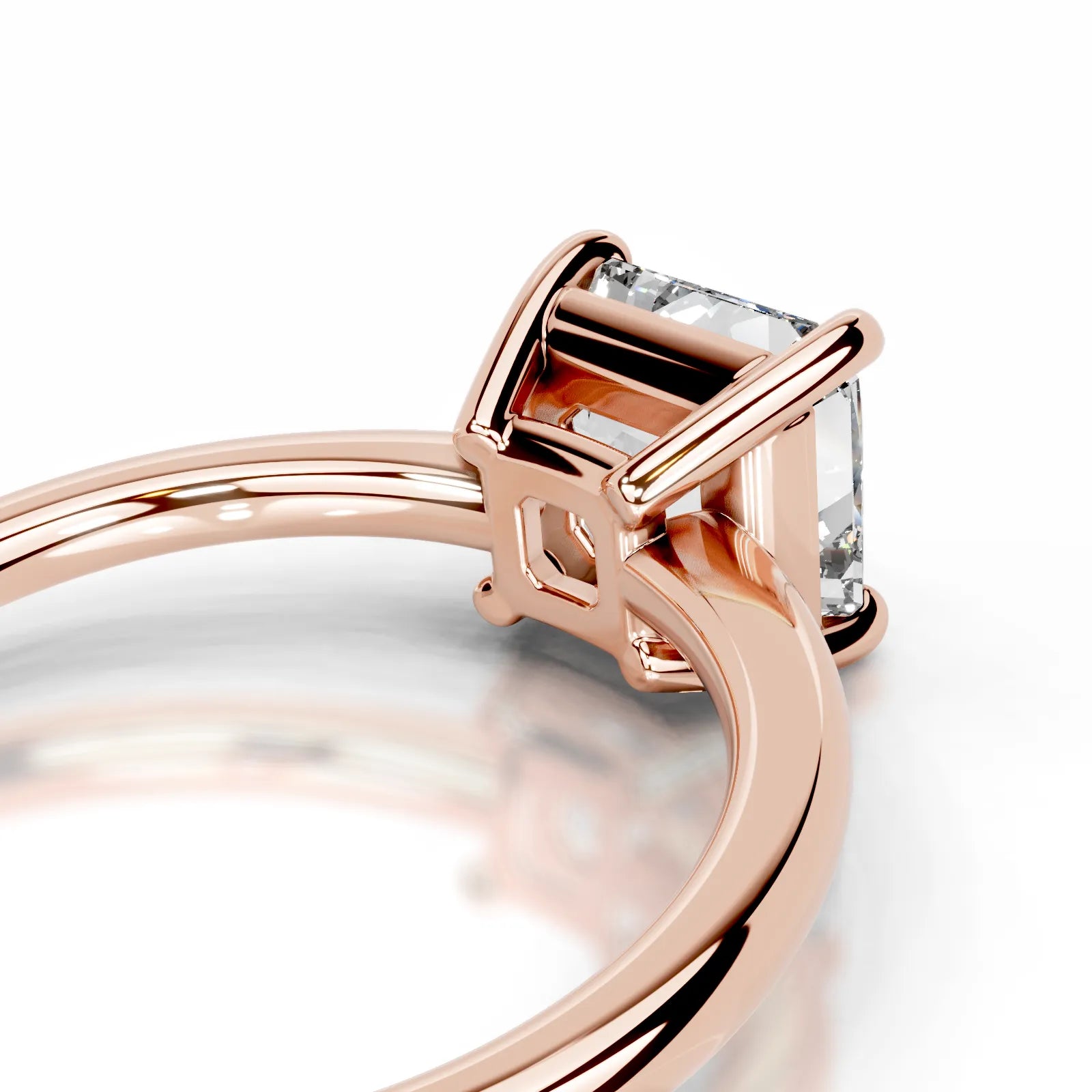 Adaline Lab Grown Diamond Ring Asscher -14K Rose Gold