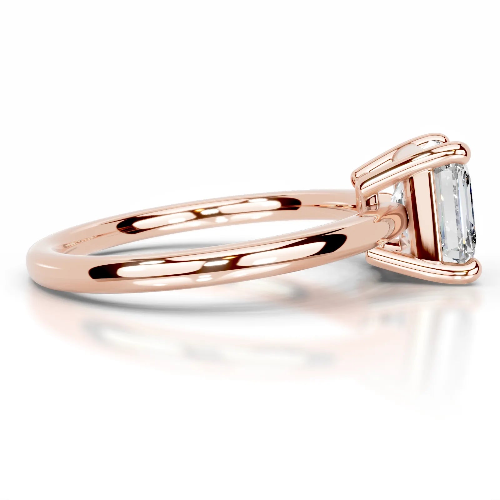Adaline Lab Grown Diamond Ring Asscher -14K Rose Gold