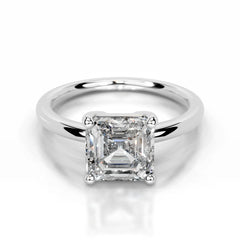 Adaline Lab Grown Diamond Ring Asscher -Platinum