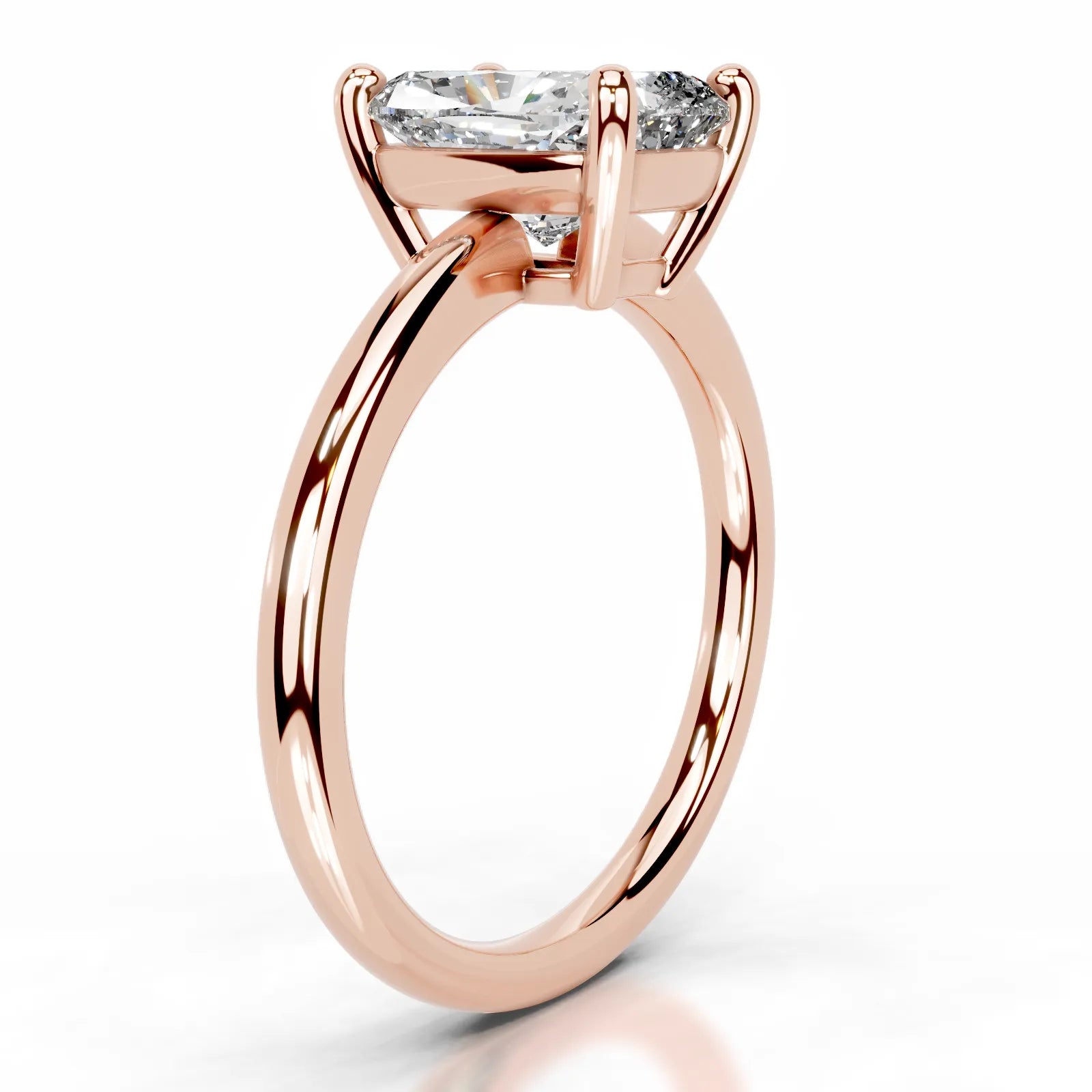 Adaline Lab Grown Diamond Ring Elongated Cushion -14K Rose Gold